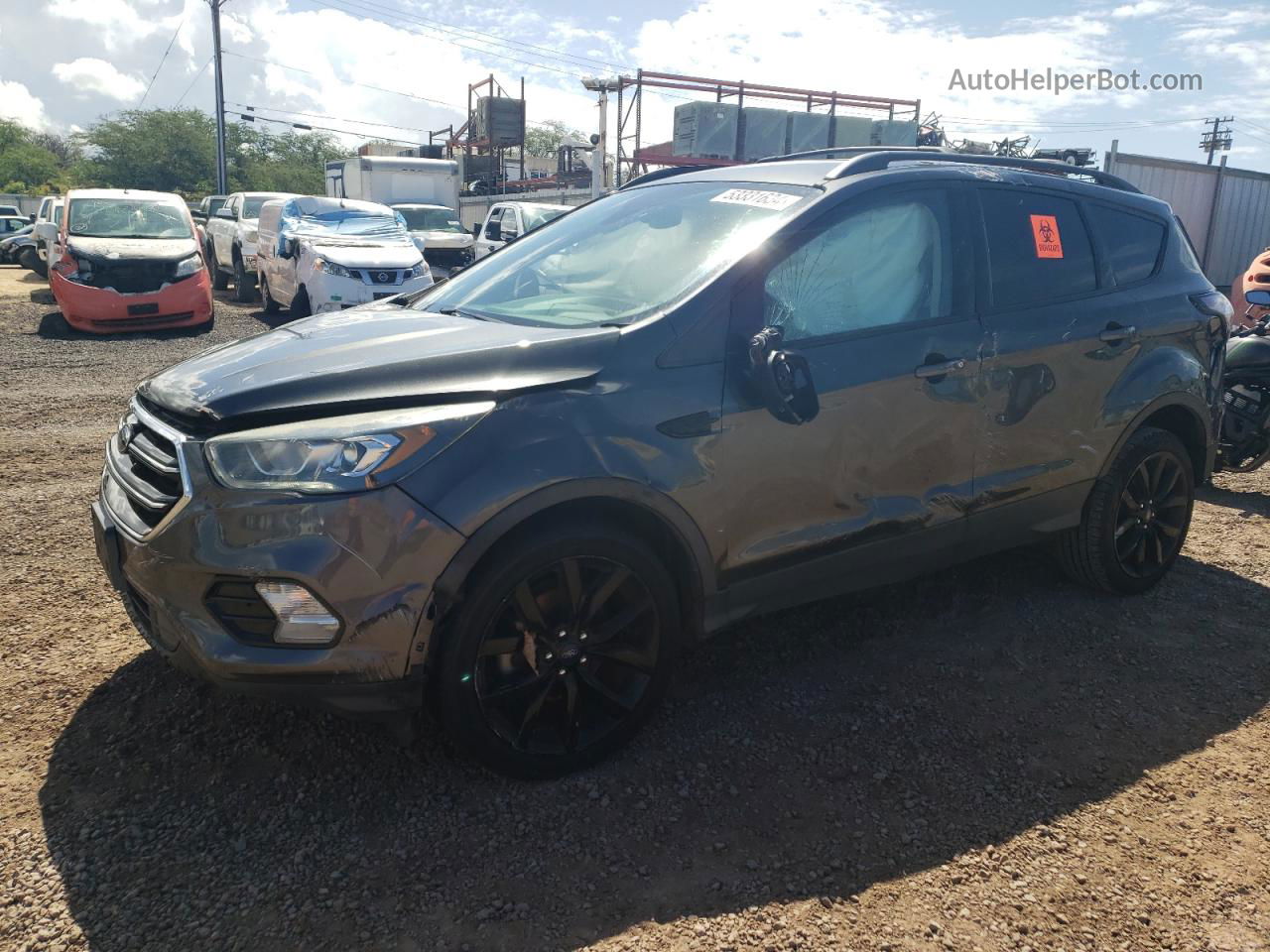 2017 Ford Escape Titanium Gray vin: 1FMCU0JD6HUE97624