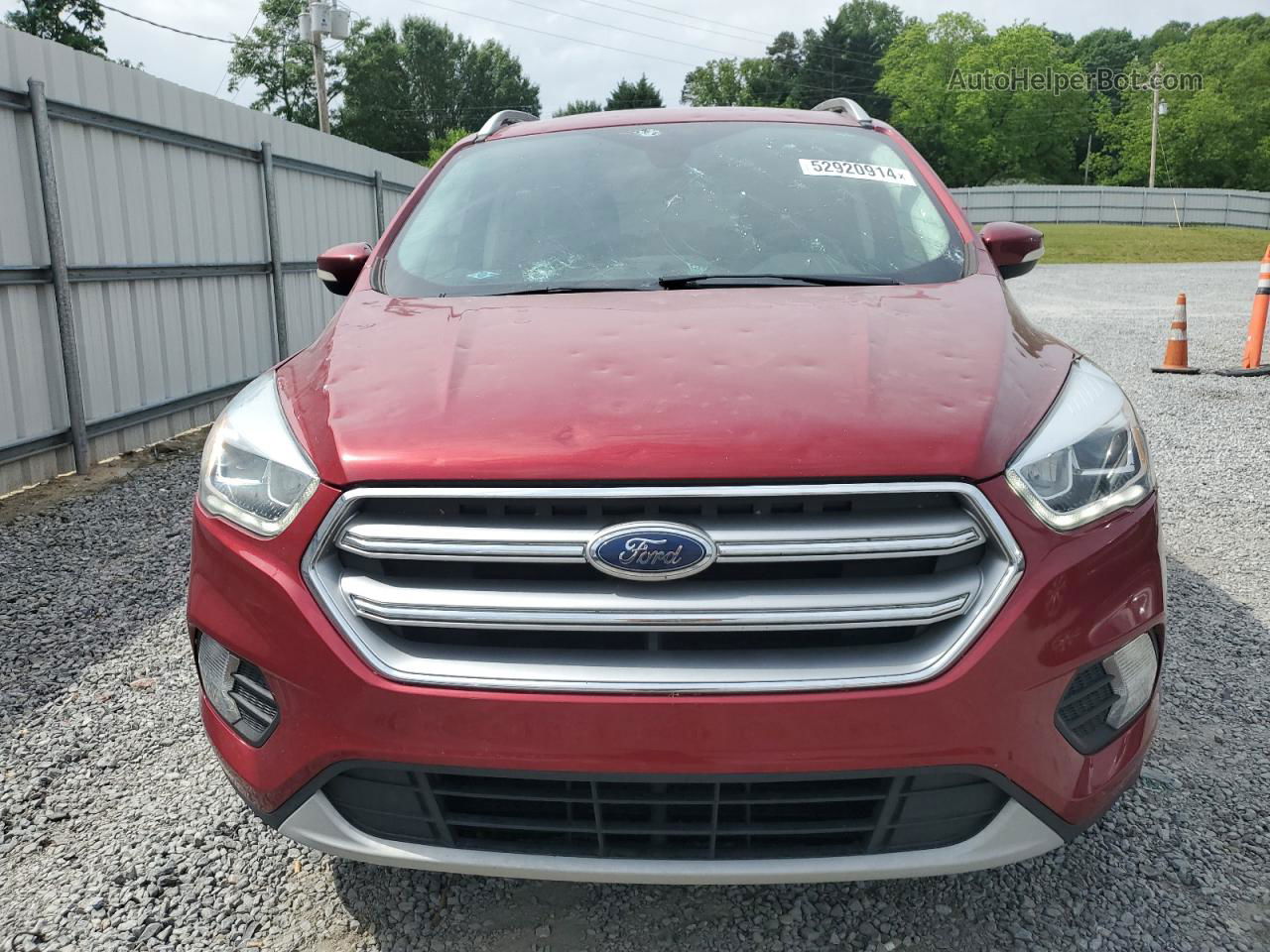 2017 Ford Escape Titanium Красный vin: 1FMCU0JD8HUD18273