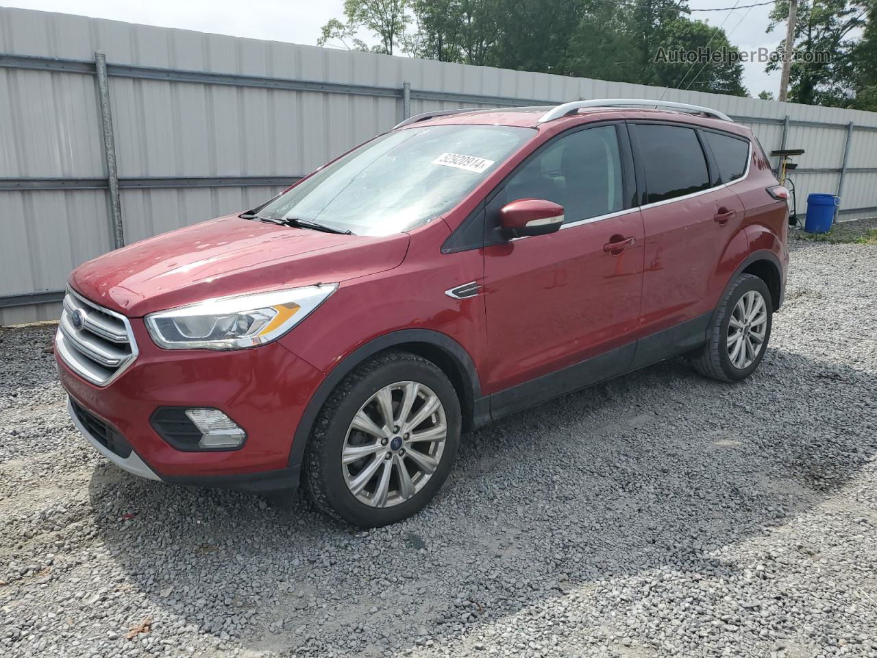 2017 Ford Escape Titanium Красный vin: 1FMCU0JD8HUD18273