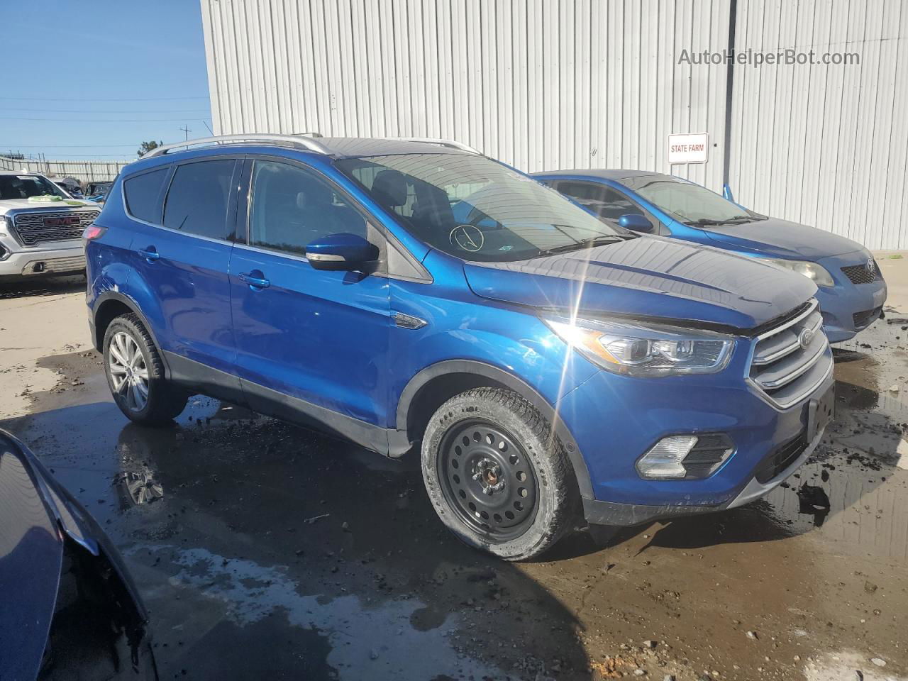 2017 Ford Escape Titanium Blue vin: 1FMCU0JD9HUA49314