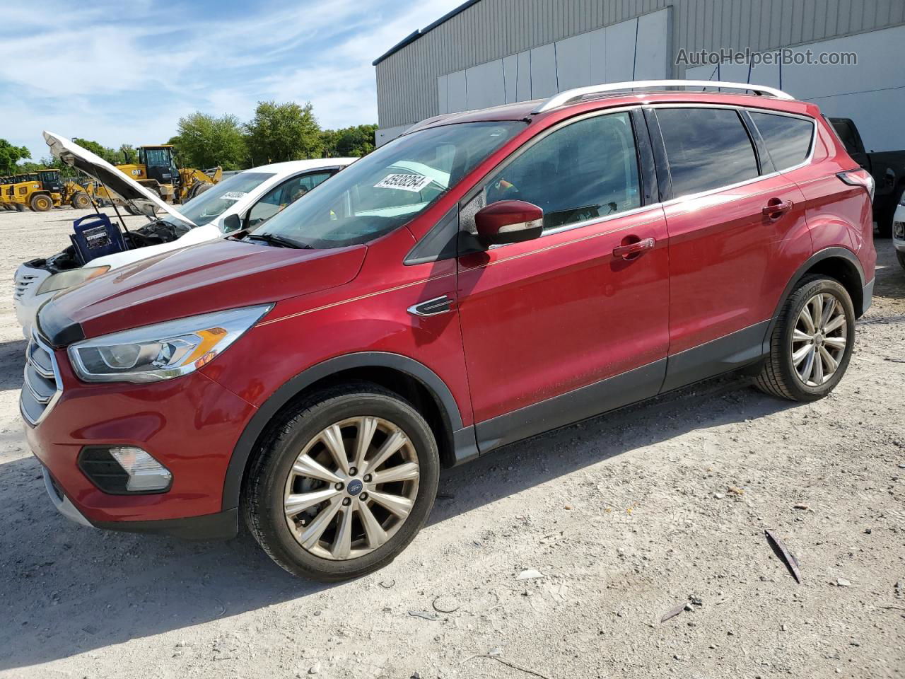 2017 Ford Escape Titanium Red vin: 1FMCU0JD9HUE65363