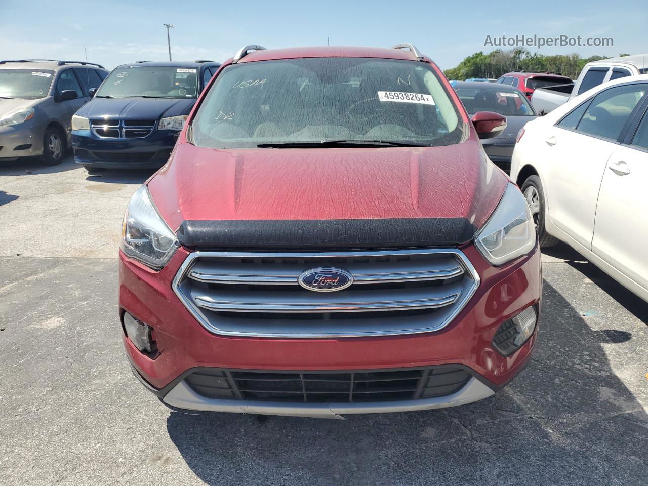 2017 Ford Escape Titanium Red vin: 1FMCU0JD9HUE65363