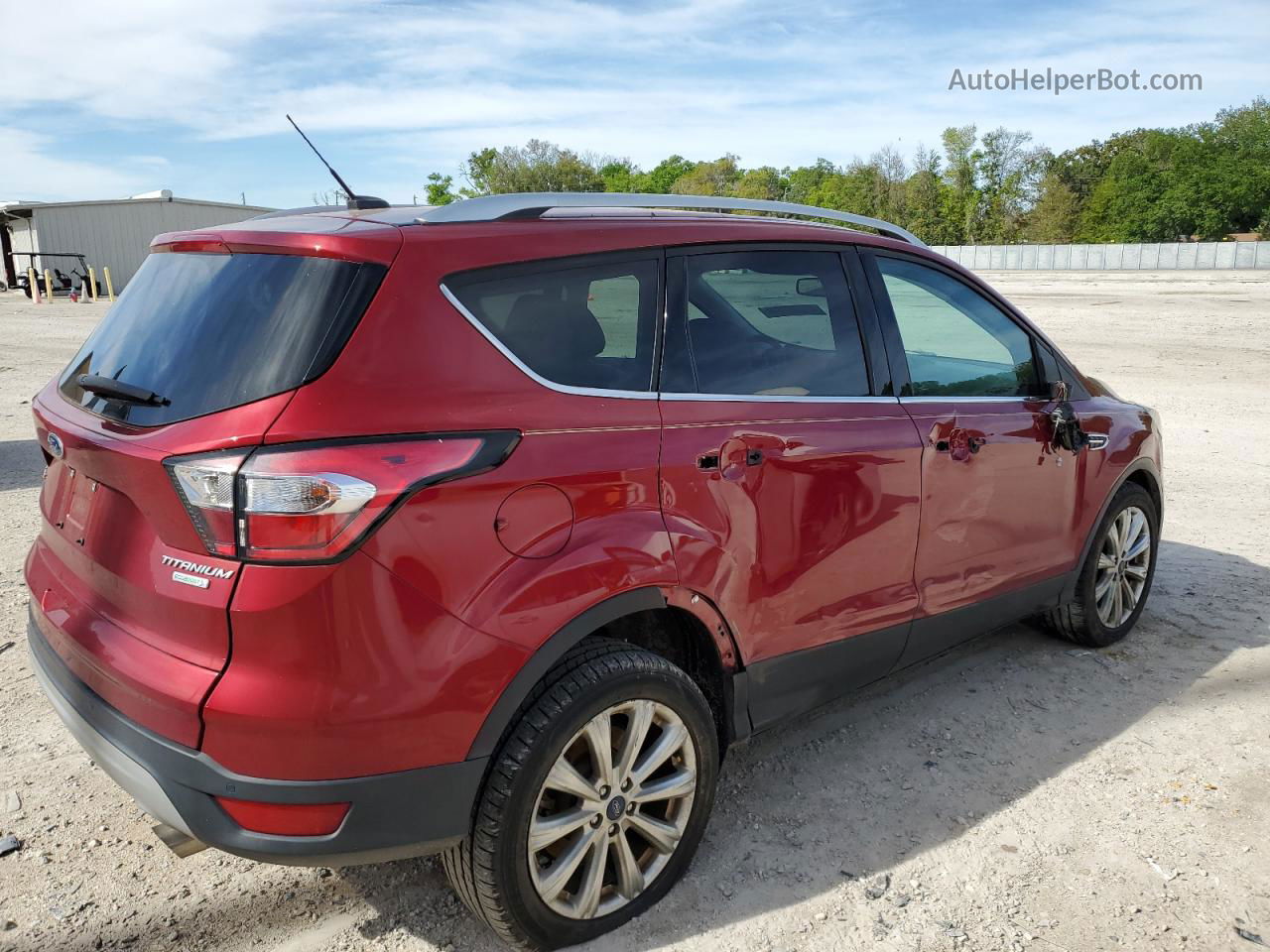 2017 Ford Escape Titanium Red vin: 1FMCU0JD9HUE65363