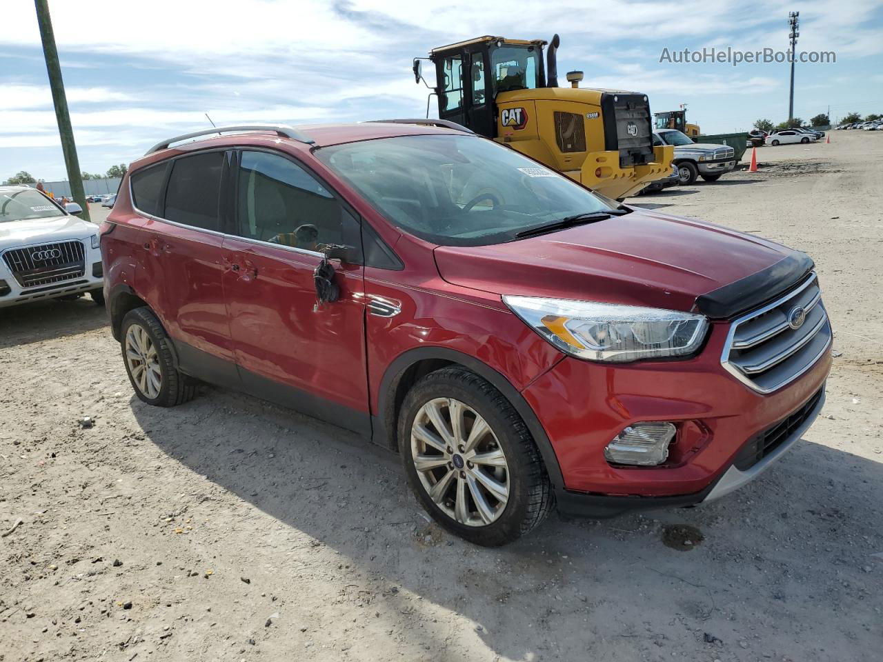 2017 Ford Escape Titanium Red vin: 1FMCU0JD9HUE65363