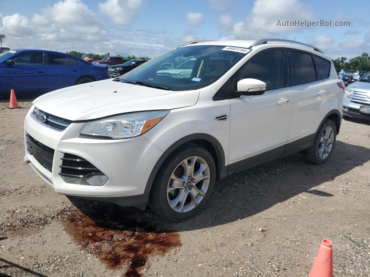 2015 Ford Escape Titanium White vin: 1FMCU0JX0FUB05387