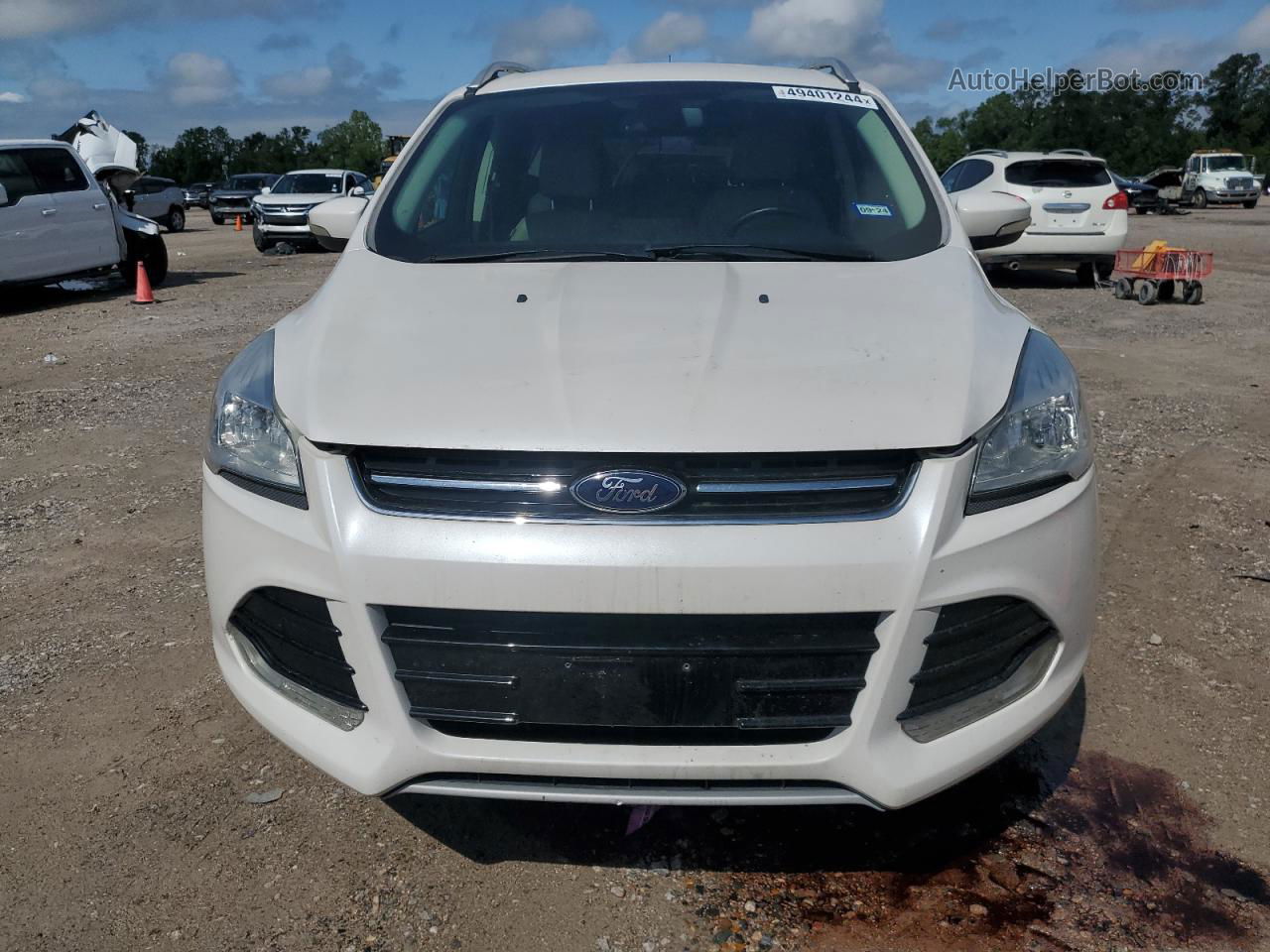 2015 Ford Escape Titanium White vin: 1FMCU0JX0FUB05387