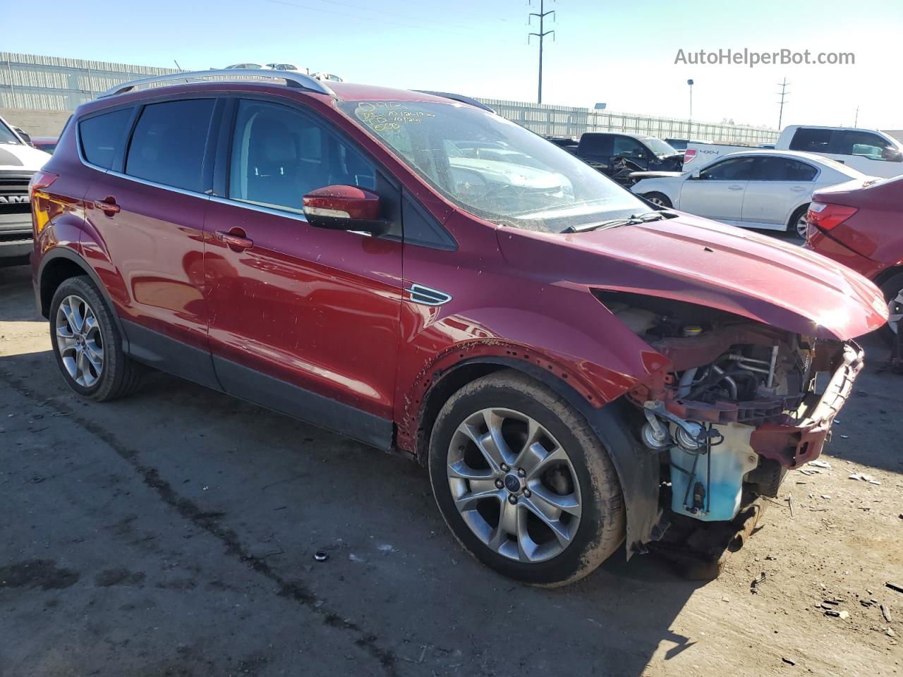 2014 Ford Escape Titanium Maroon vin: 1FMCU0JX1EUB70909