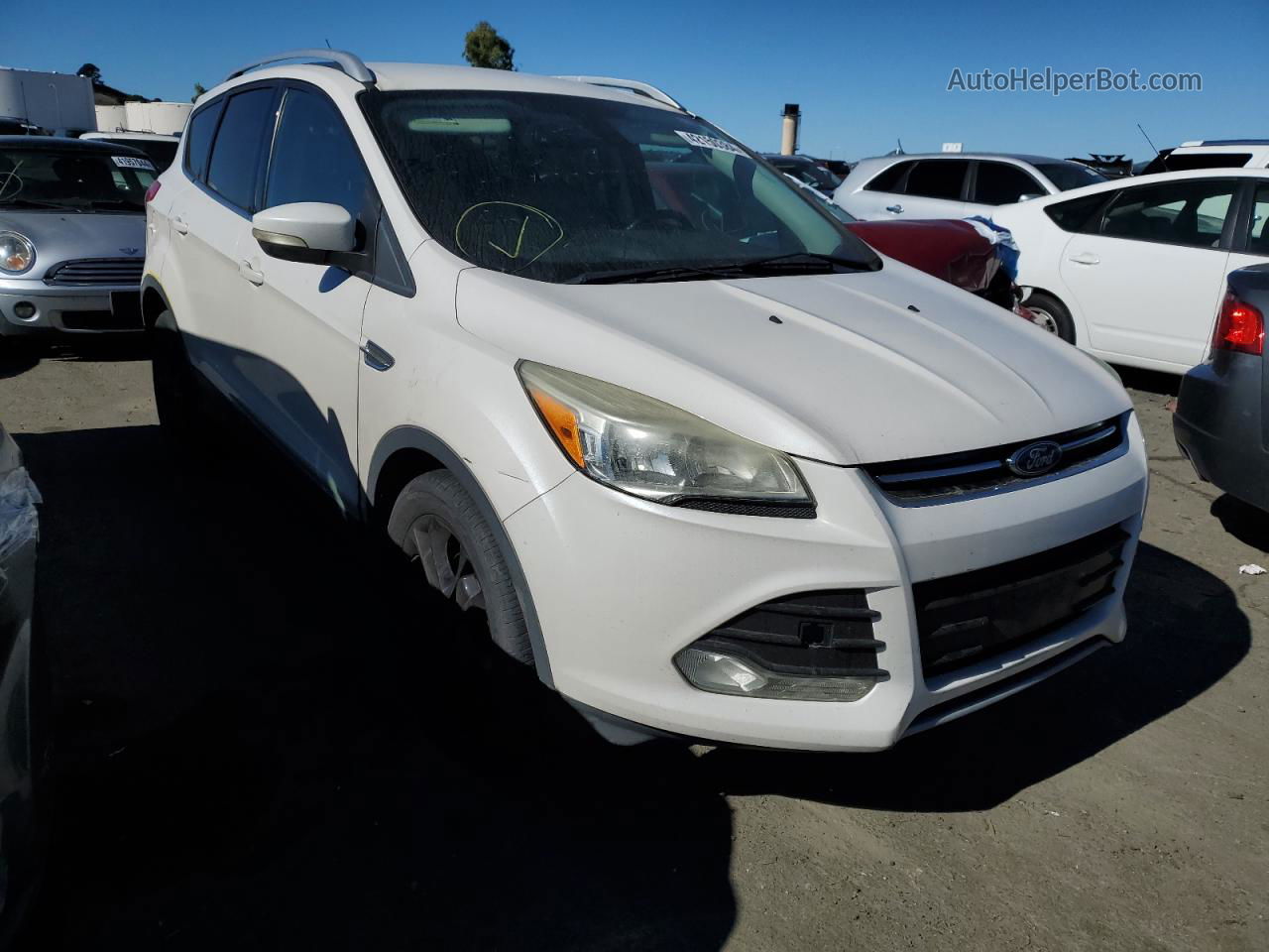 2014 Ford Escape Titanium Белый vin: 1FMCU0JX1EUB72840