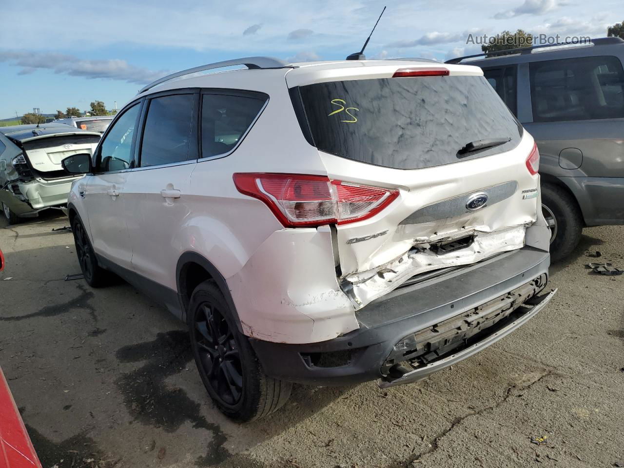 2014 Ford Escape Titanium White vin: 1FMCU0JX1EUB72840