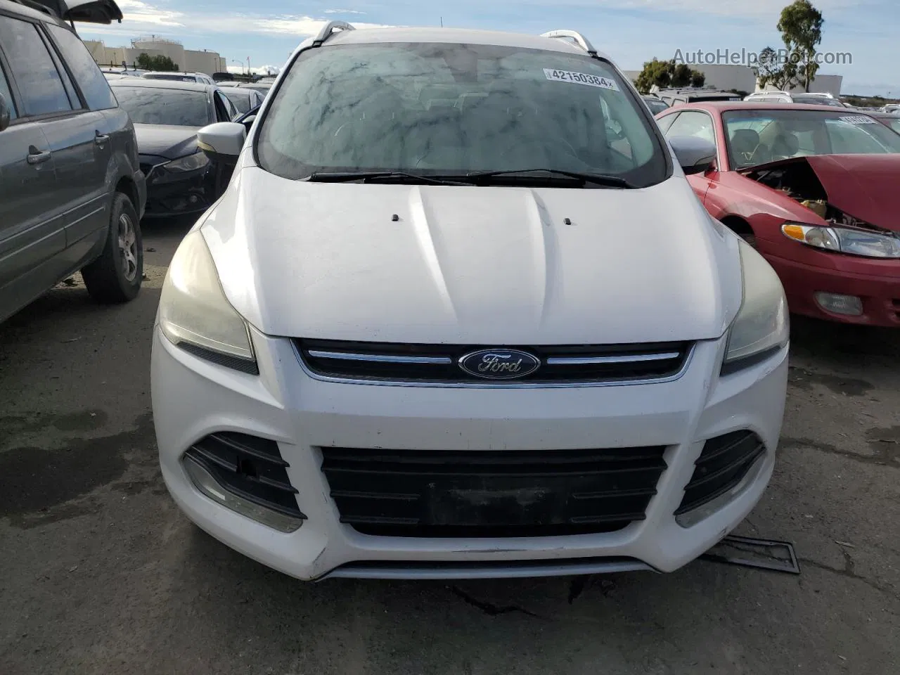 2014 Ford Escape Titanium Белый vin: 1FMCU0JX1EUB72840