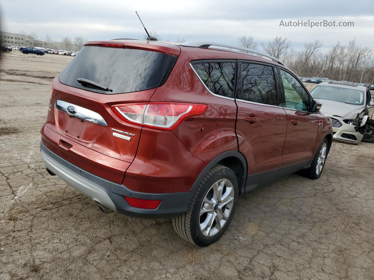 2015 Ford Escape Titanium Maroon vin: 1FMCU0JX1FUB80177