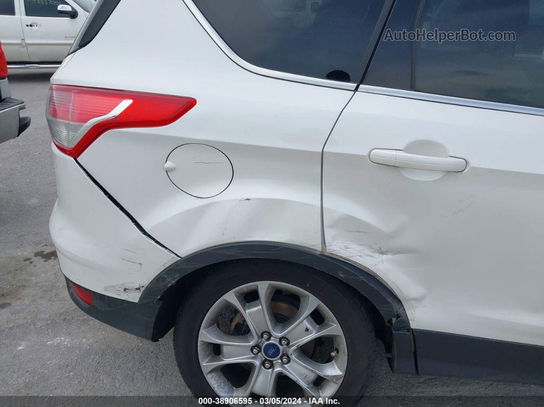 2014 Ford Escape Titanium White vin: 1FMCU0JX2EUE25938