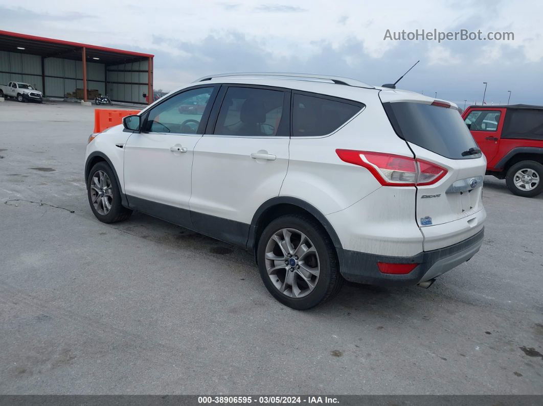 2014 Ford Escape Titanium White vin: 1FMCU0JX2EUE25938