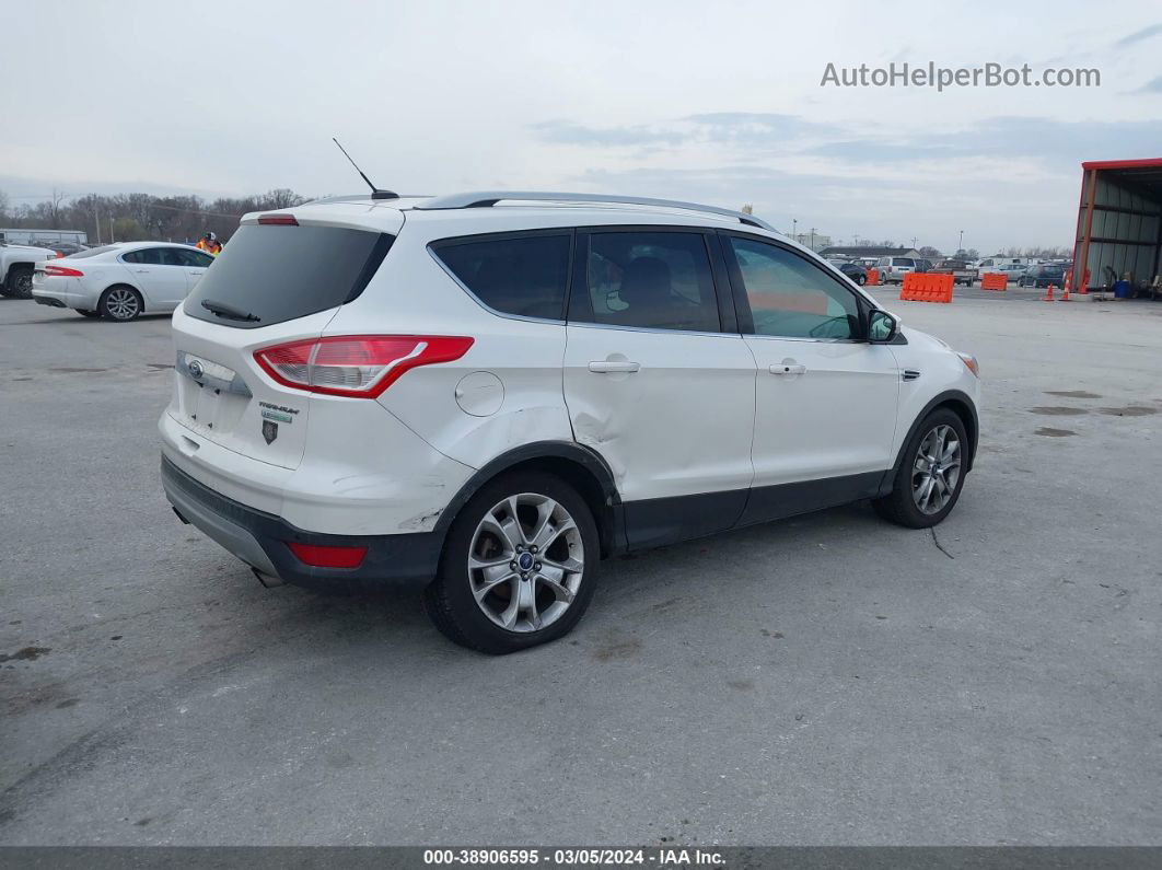 2014 Ford Escape Titanium White vin: 1FMCU0JX2EUE25938