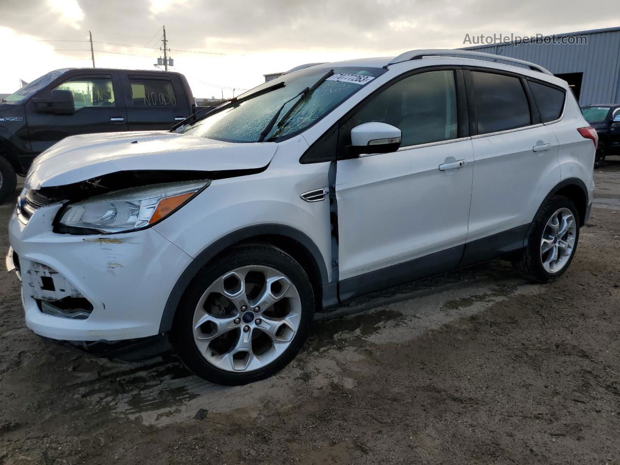 2015 Ford Escape Titanium White vin: 1FMCU0JX2FUA99785