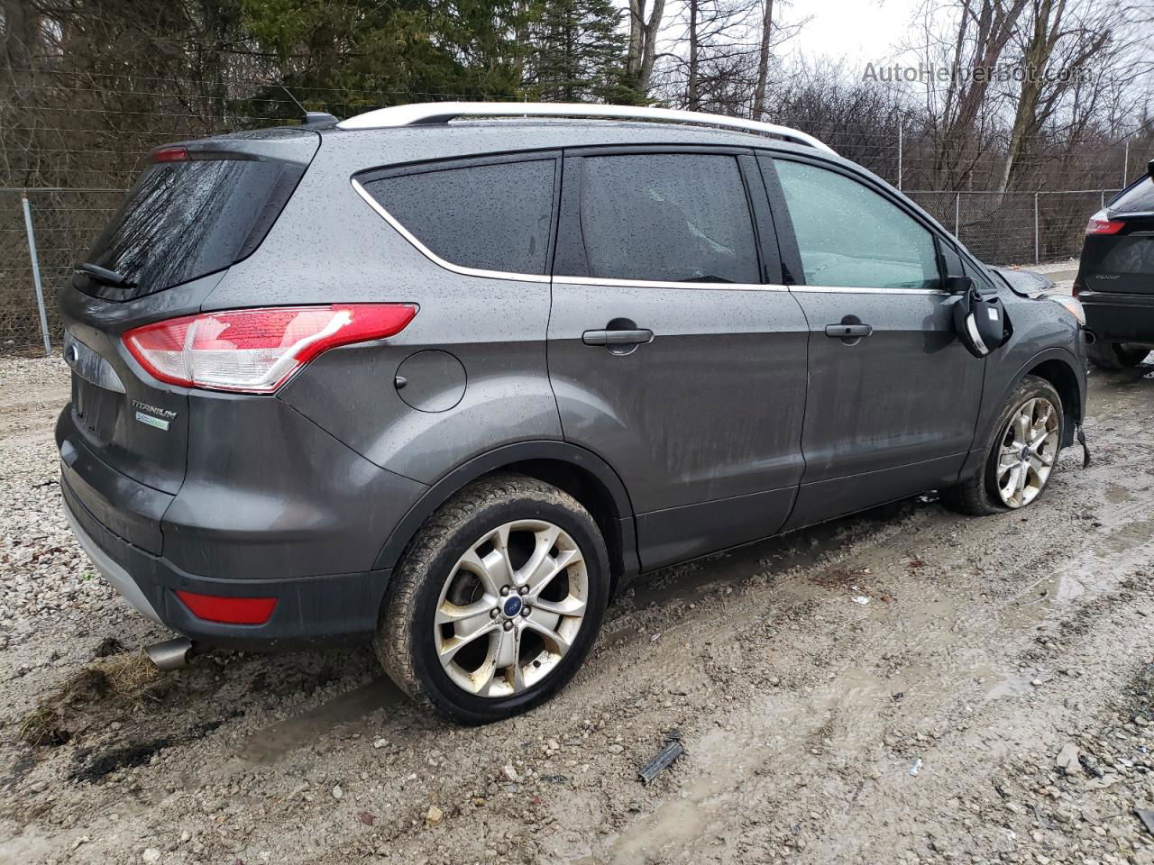 2015 Ford Escape Titanium Серый vin: 1FMCU0JX2FUB70001