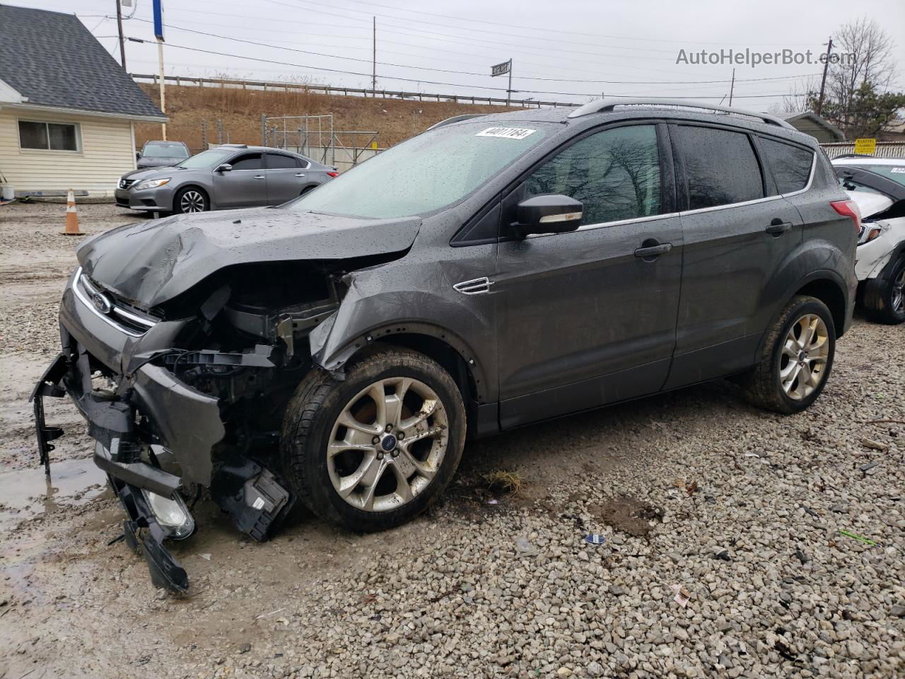 2015 Ford Escape Titanium Серый vin: 1FMCU0JX2FUB70001