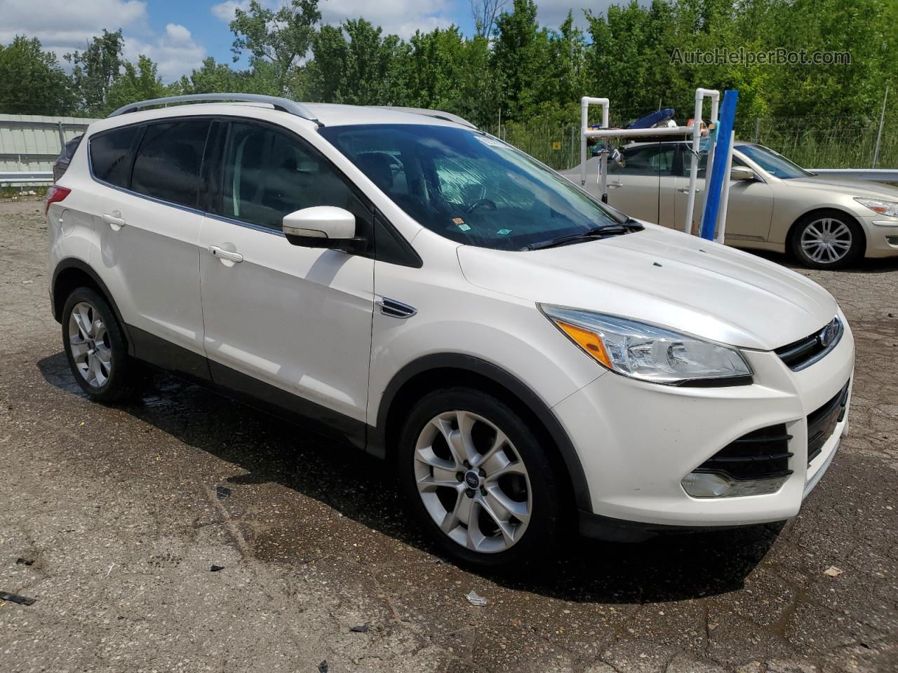 2015 Ford Escape Titanium White vin: 1FMCU0JX2FUB92144