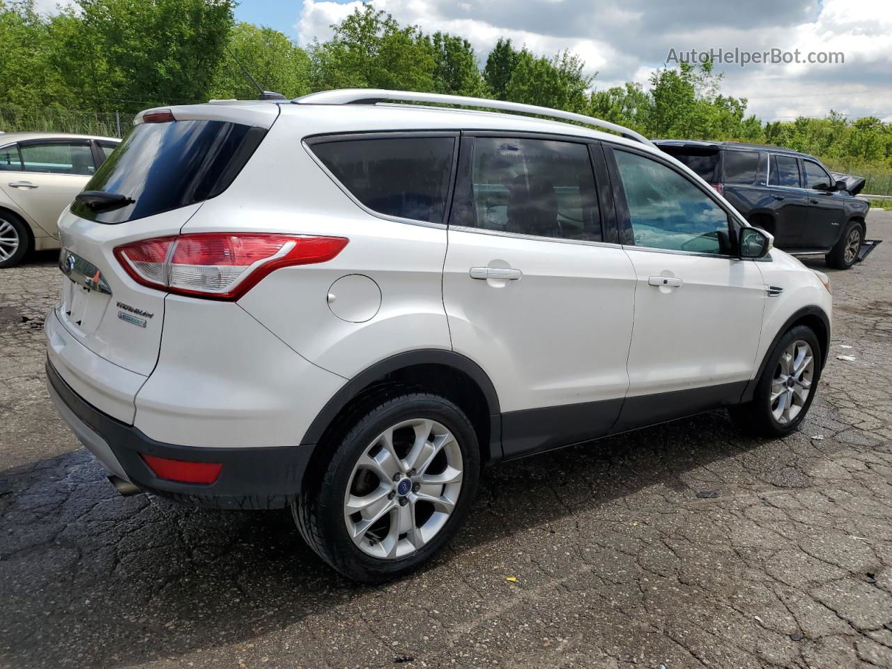 2015 Ford Escape Titanium White vin: 1FMCU0JX2FUB92144