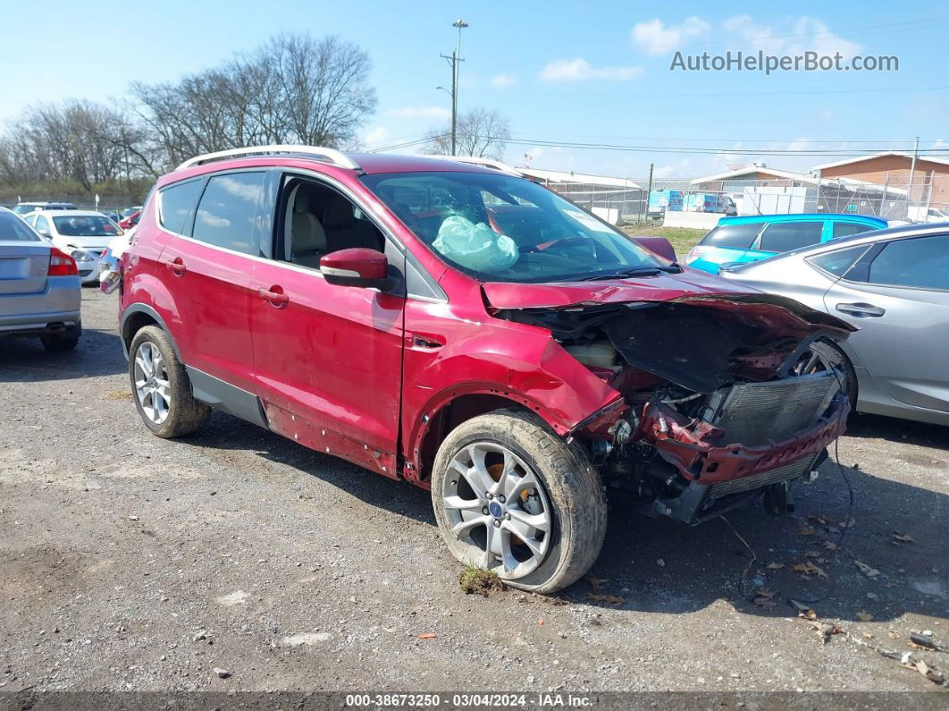 2014 Ford Escape Titanium Red vin: 1FMCU0JX3EUE33384