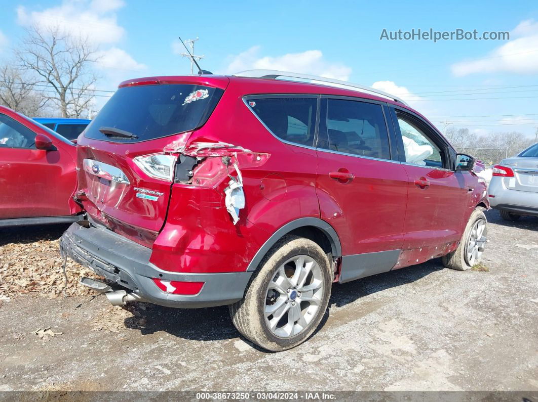 2014 Ford Escape Titanium Red vin: 1FMCU0JX3EUE33384