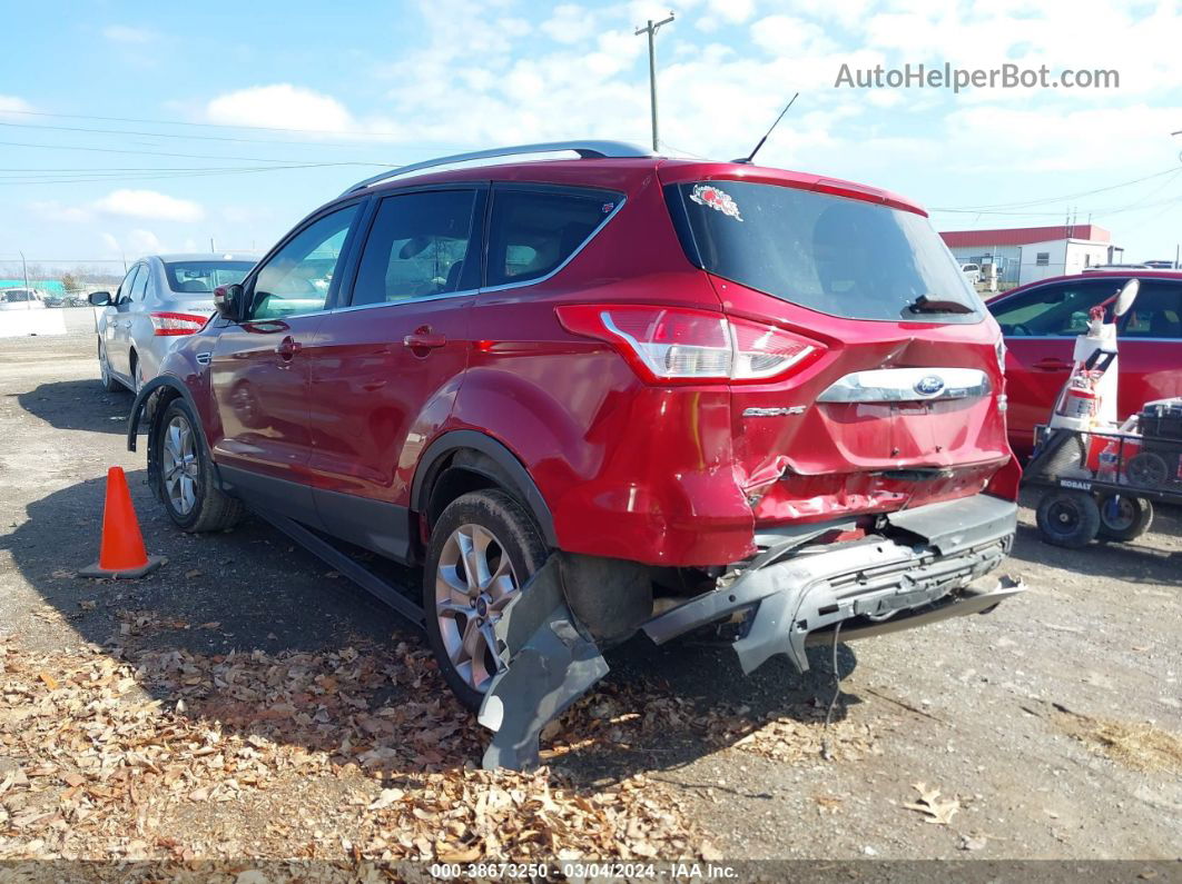 2014 Ford Escape Titanium Red vin: 1FMCU0JX3EUE33384