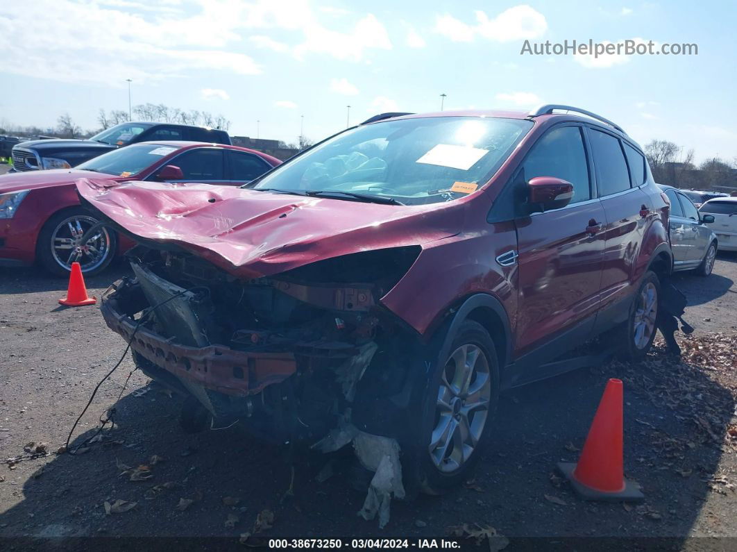 2014 Ford Escape Titanium Red vin: 1FMCU0JX3EUE33384