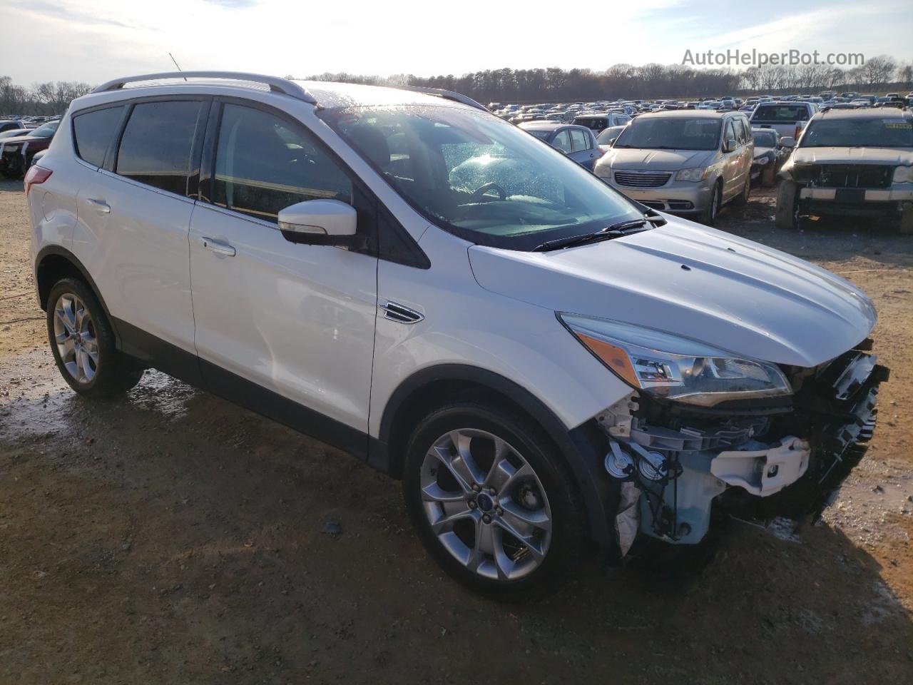 2015 Ford Escape Titanium White vin: 1FMCU0JX3FUA99763