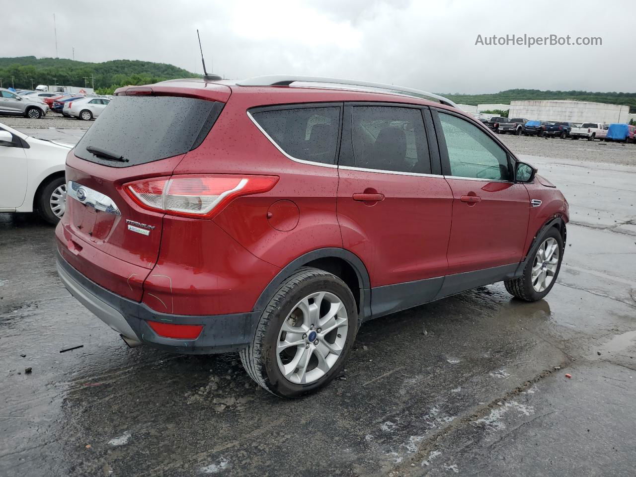 2015 Ford Escape Titanium Red vin: 1FMCU0JX3FUC42534