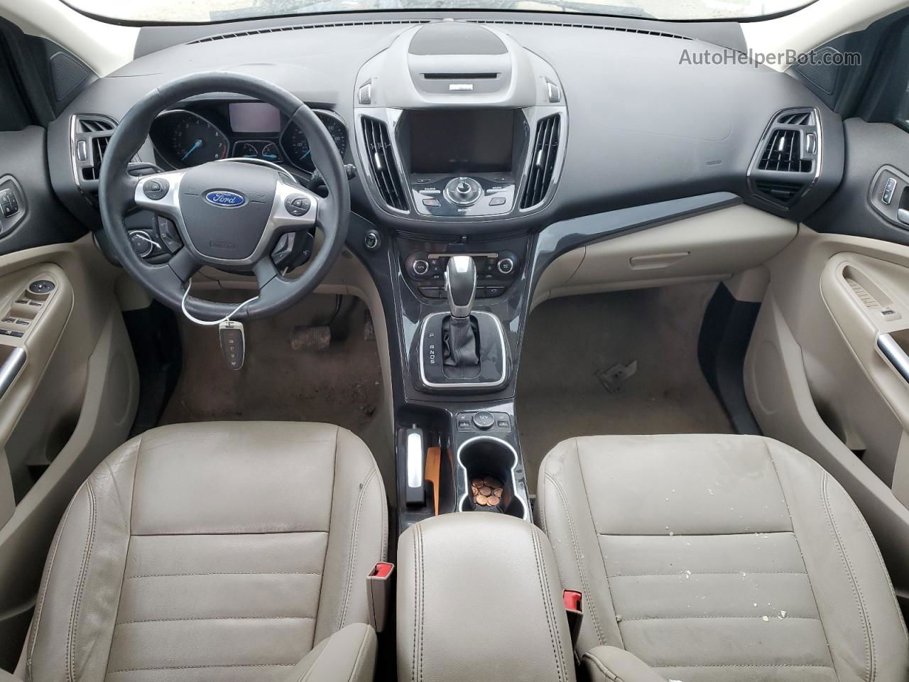 2014 Ford Escape Titanium Белый vin: 1FMCU0JX4EUB28685