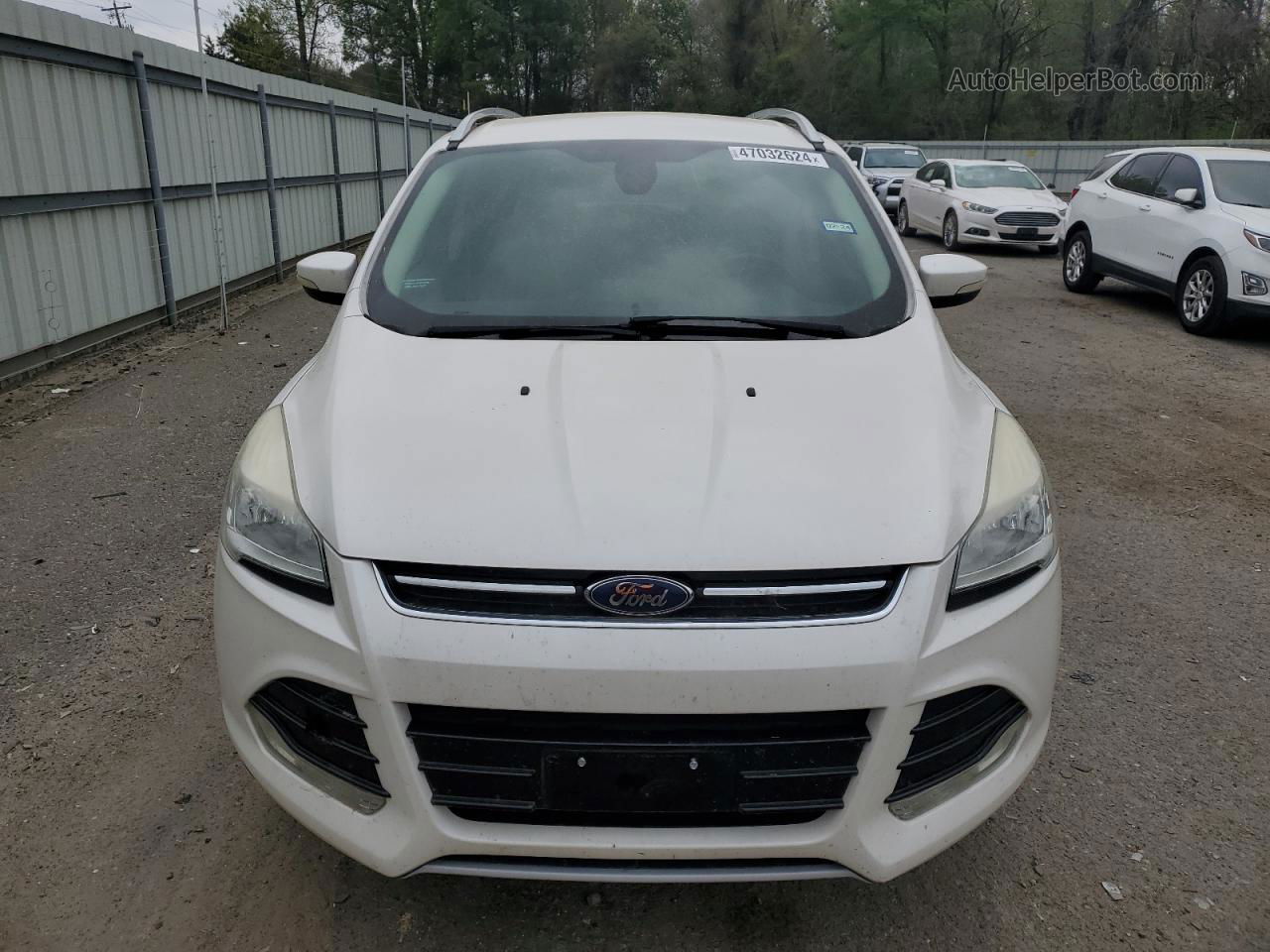 2014 Ford Escape Titanium Белый vin: 1FMCU0JX4EUB28685