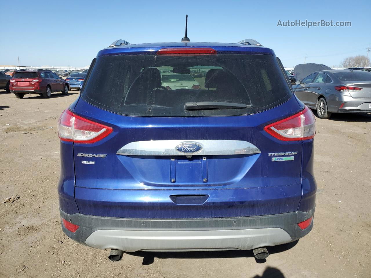 2014 Ford Escape Titanium Синий vin: 1FMCU0JX4EUB54087