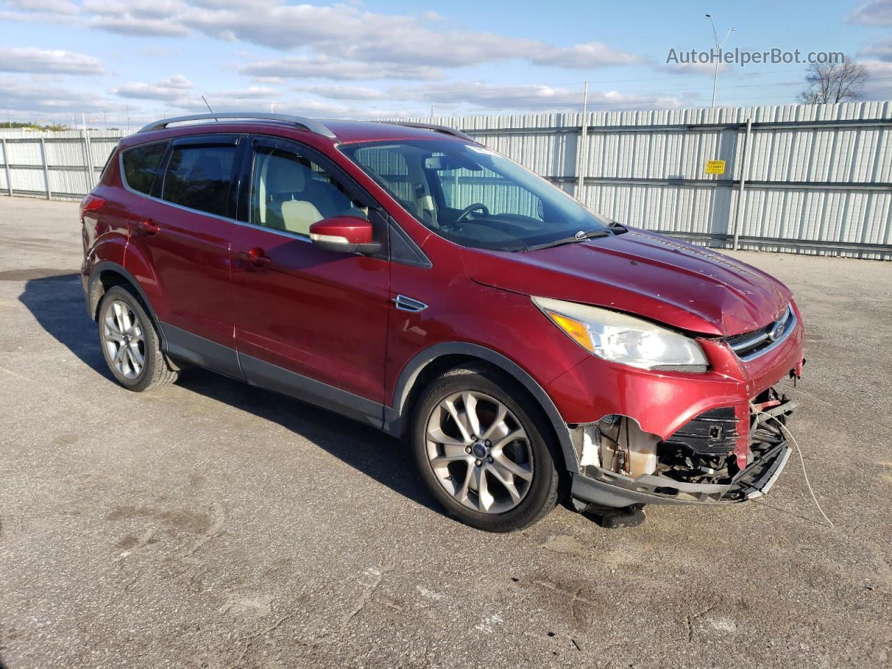 2014 Ford Escape Titanium Red vin: 1FMCU0JX4EUD13903