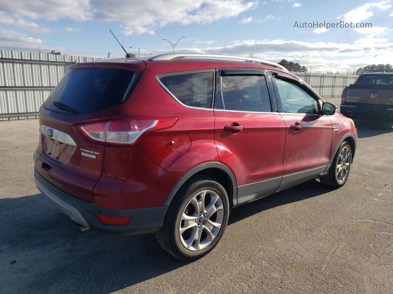 2014 Ford Escape Titanium Red vin: 1FMCU0JX4EUD13903