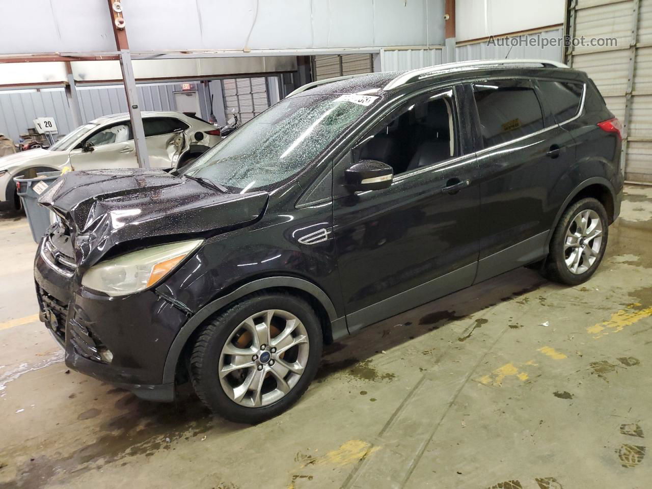 2014 Ford Escape Titanium Черный vin: 1FMCU0JX5EUD88612