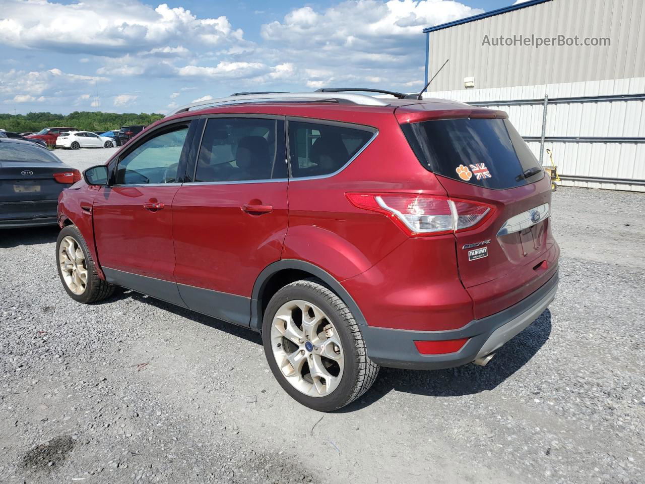 2015 Ford Escape Titanium Red vin: 1FMCU0JX5FUB87892