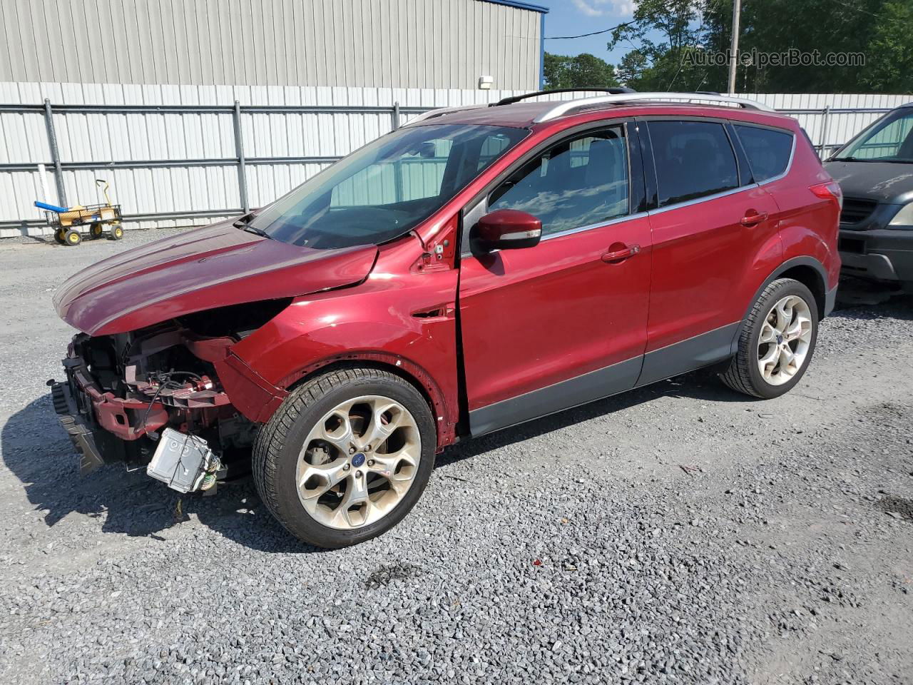 2015 Ford Escape Titanium Red vin: 1FMCU0JX5FUB87892