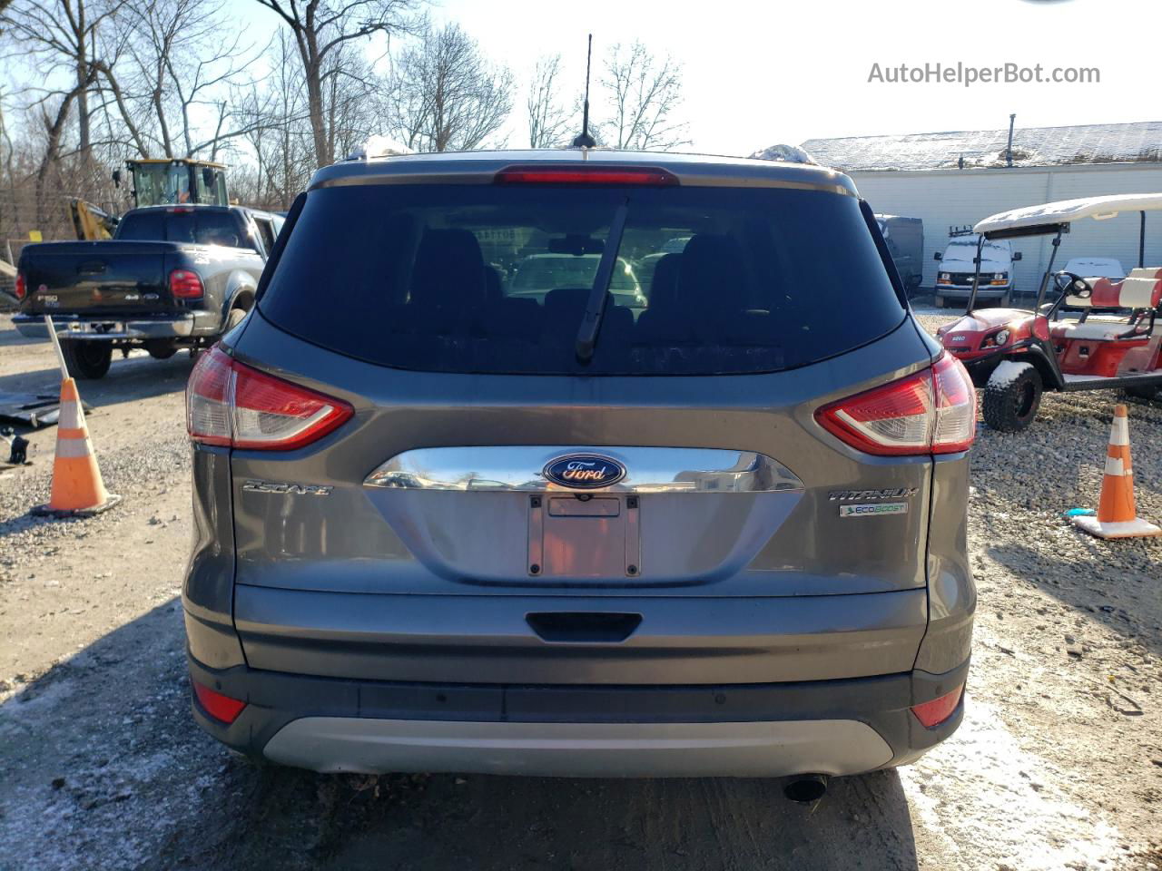 2014 Ford Escape Titanium Серый vin: 1FMCU0JX6EUE36022