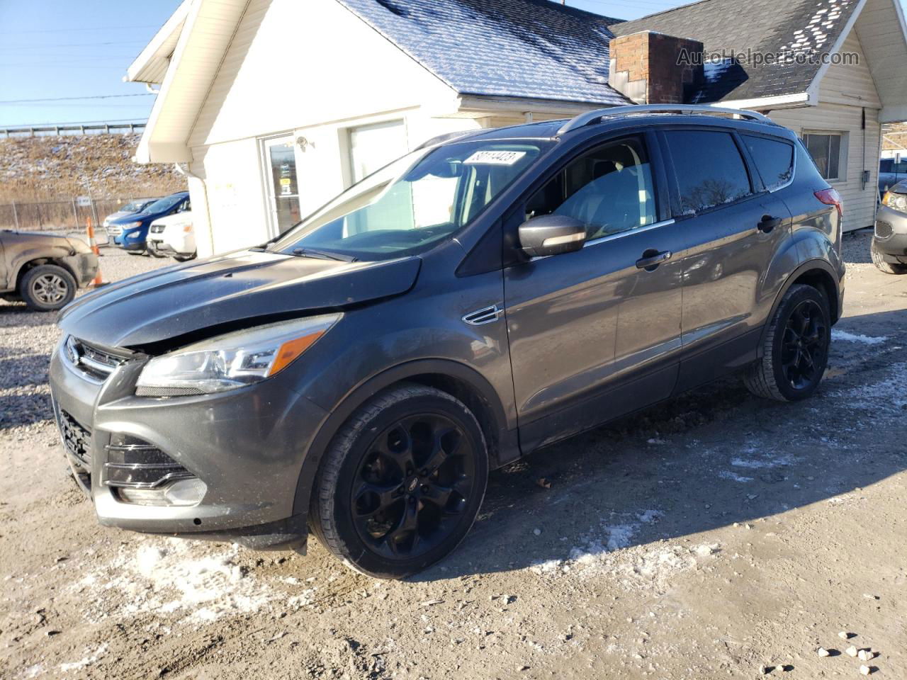 2014 Ford Escape Titanium Серый vin: 1FMCU0JX6EUE36022