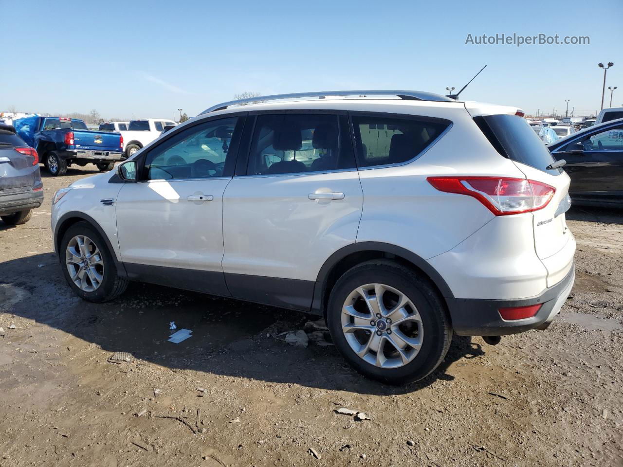 2014 Ford Escape Titanium White vin: 1FMCU0JX7EUB43178