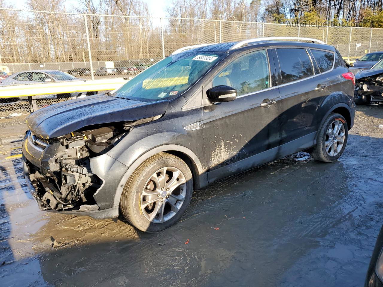 2014 Ford Escape Titanium Black vin: 1FMCU0JX7EUB59459