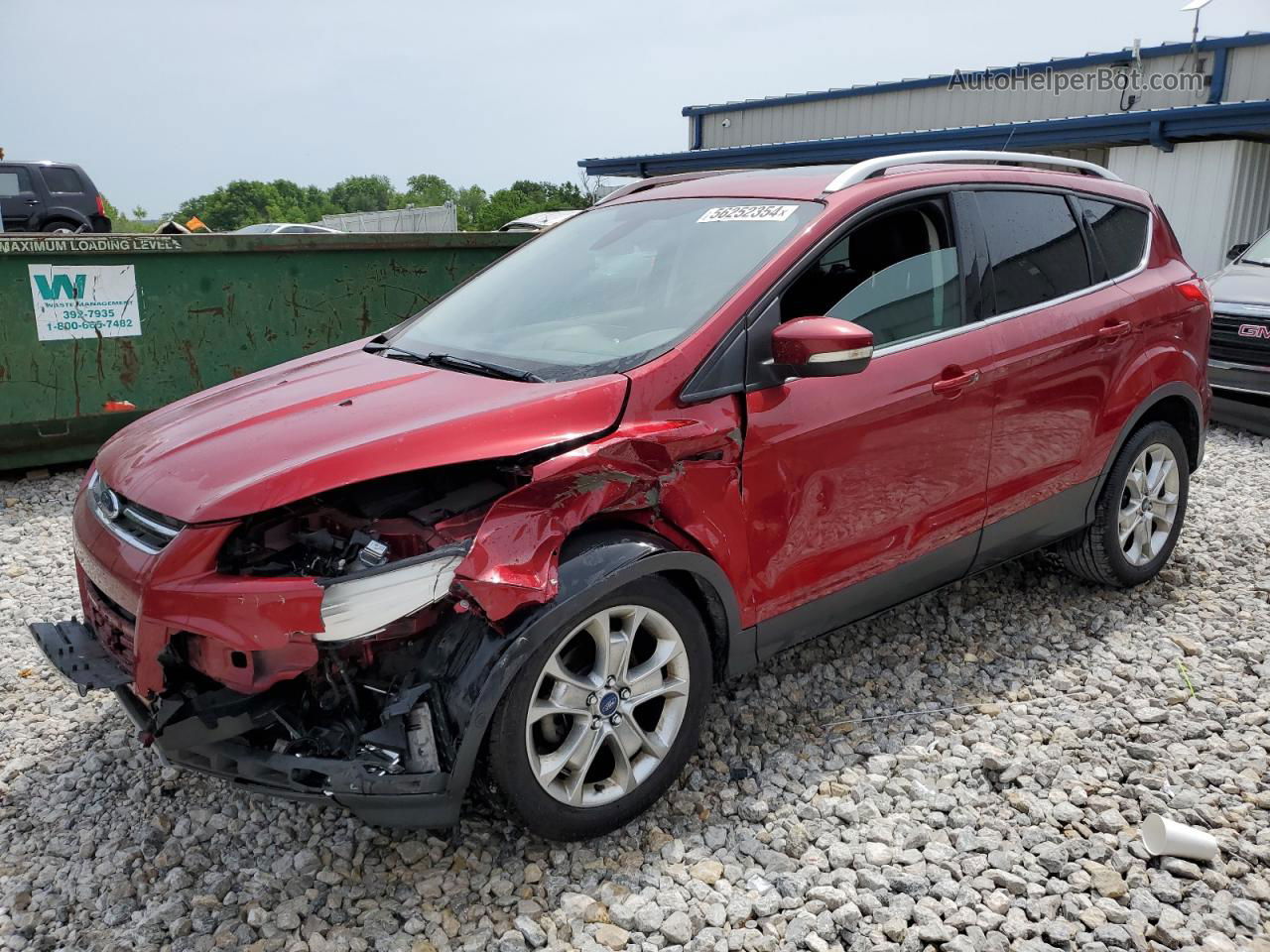 2014 Ford Escape Titanium Red vin: 1FMCU0JX7EUB78464