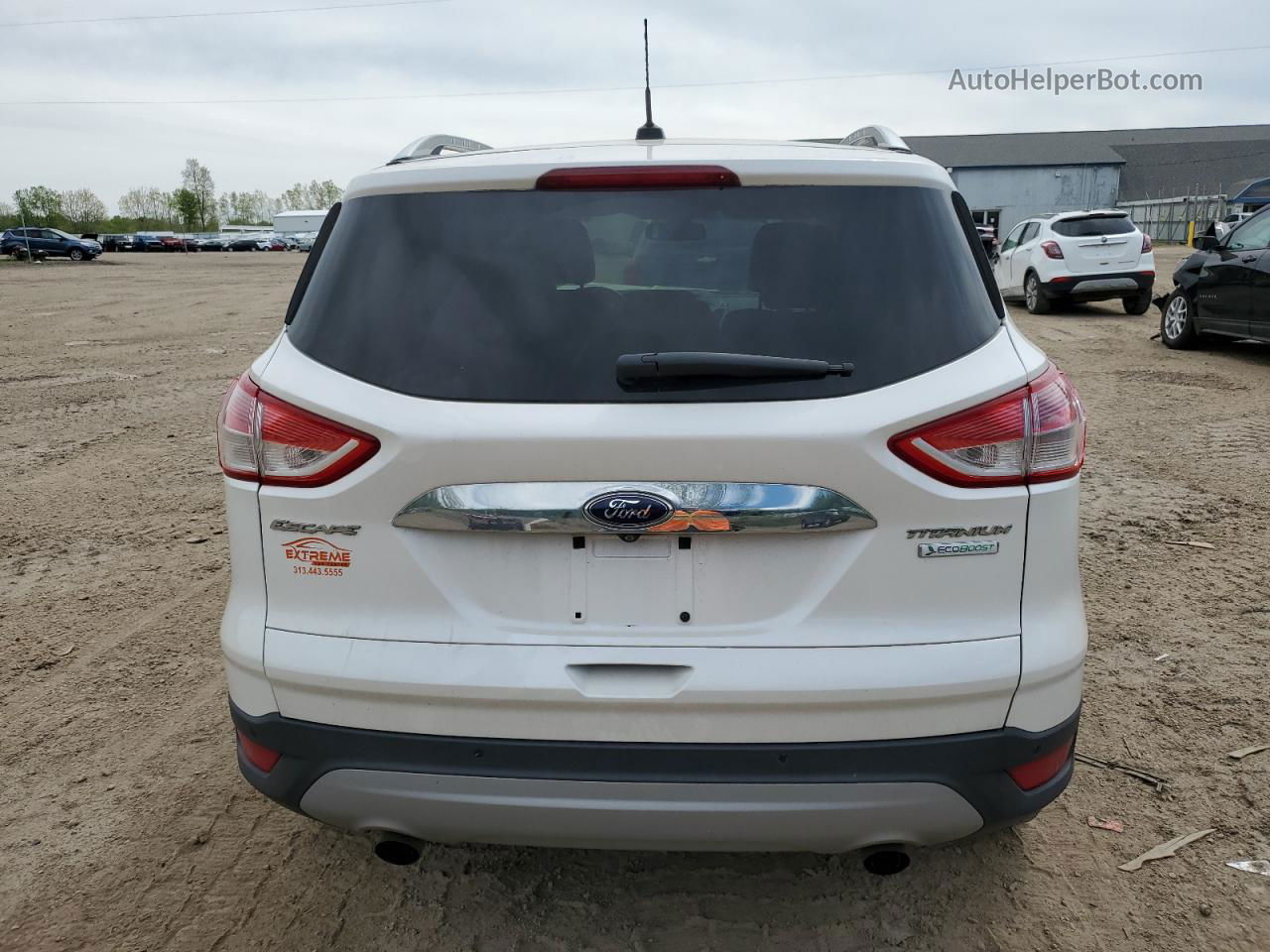 2014 Ford Escape Titanium White vin: 1FMCU0JX8EUB59731