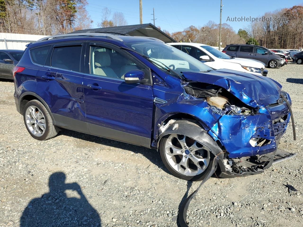 2016 Ford Escape Titanium Синий vin: 1FMCU0JX8GUA49541