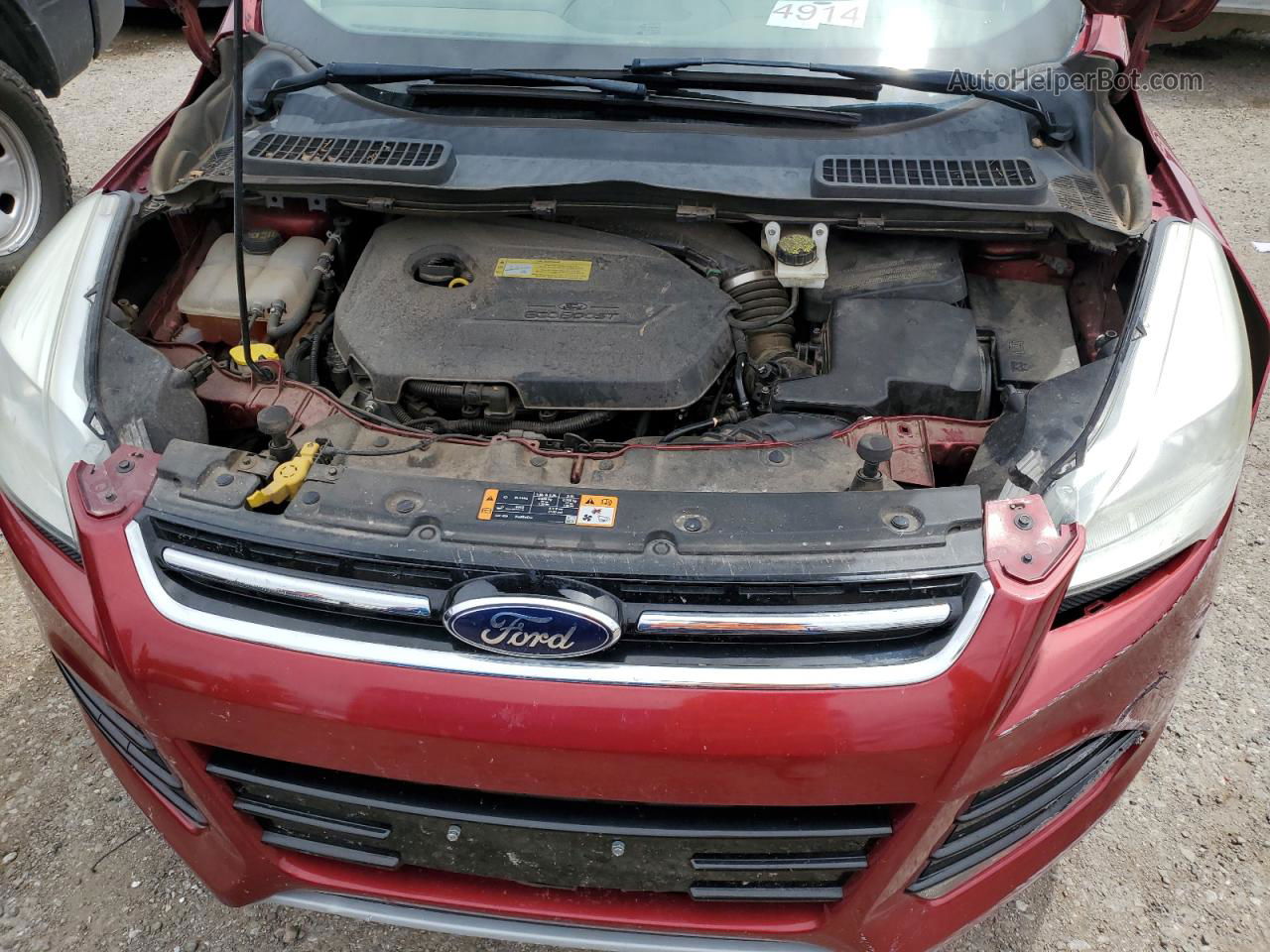 2014 Ford Escape Titanium Red vin: 1FMCU0JX9EUC73995