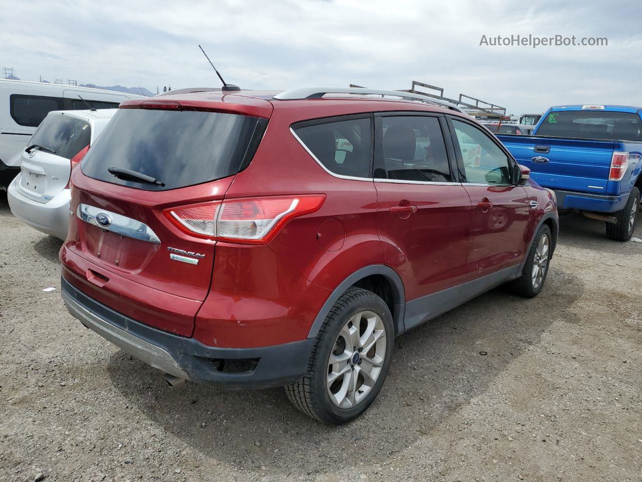 2014 Ford Escape Titanium Red vin: 1FMCU0JX9EUC73995