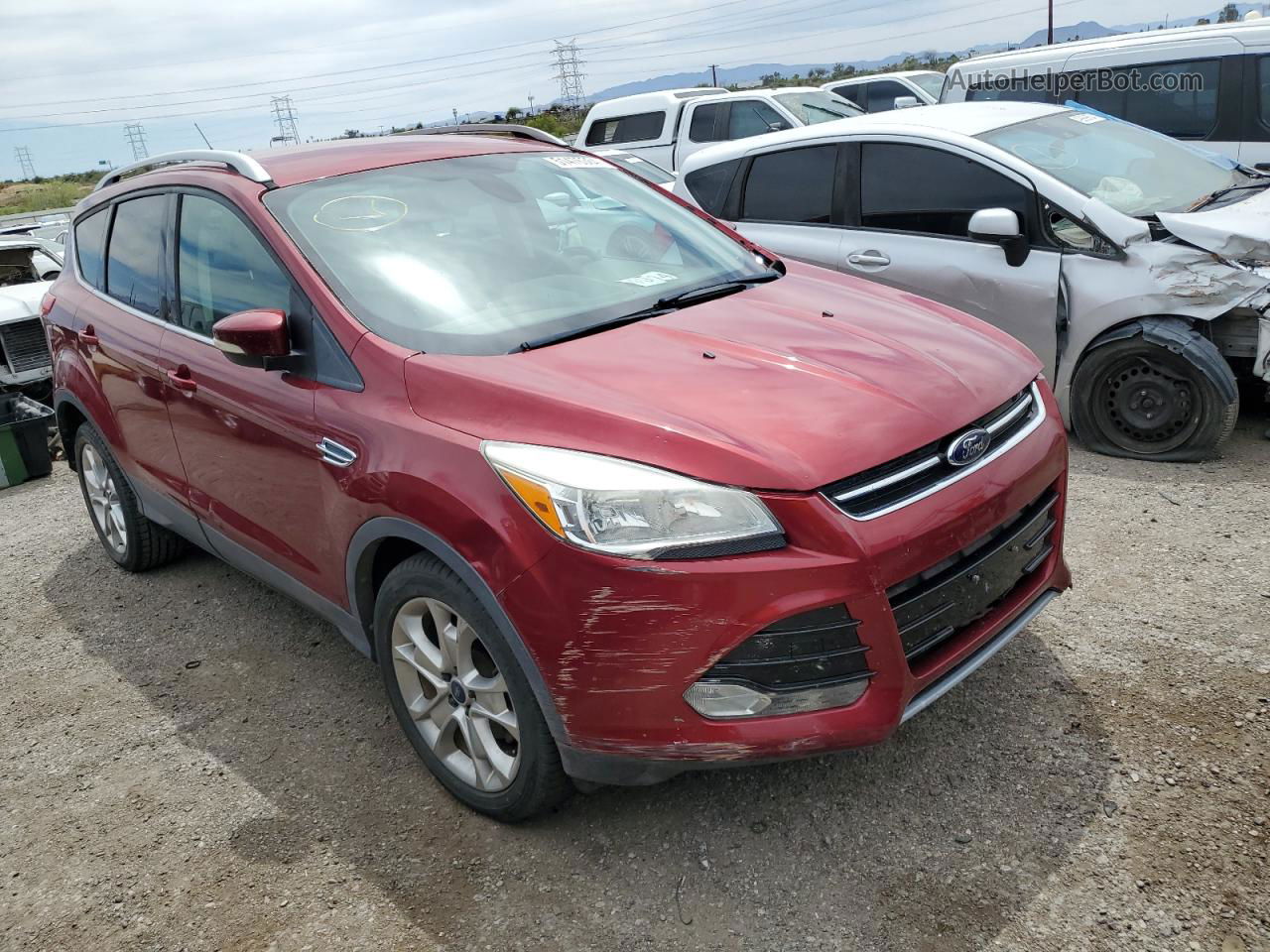 2014 Ford Escape Titanium Red vin: 1FMCU0JX9EUC73995