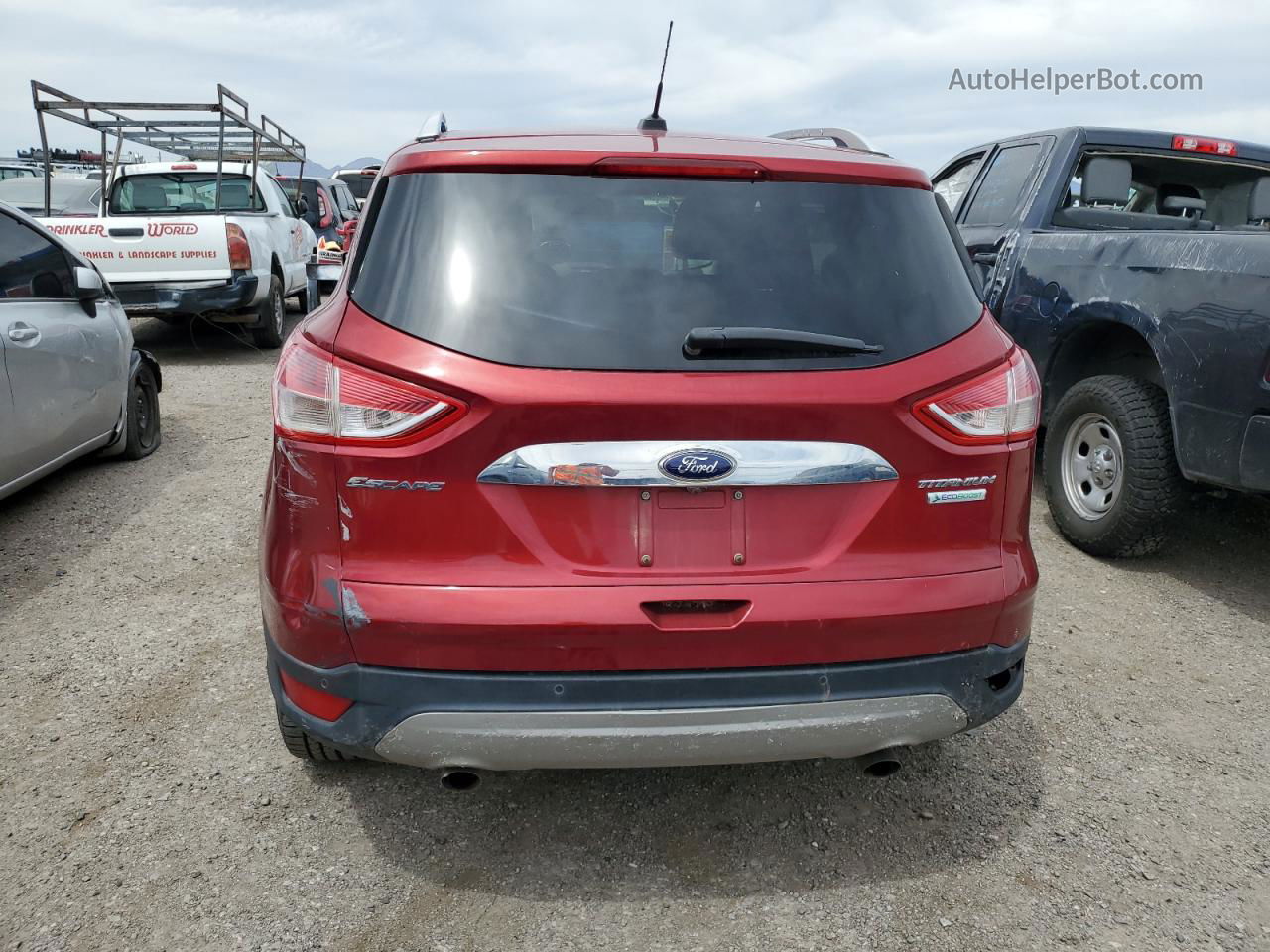 2014 Ford Escape Titanium Red vin: 1FMCU0JX9EUC73995