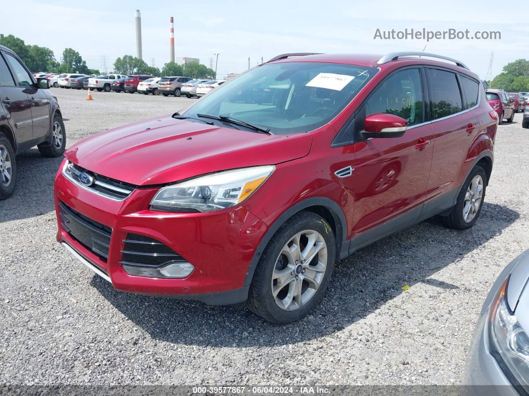 2014 Ford Escape Titanium Red vin: 1FMCU0JXXEUC51083