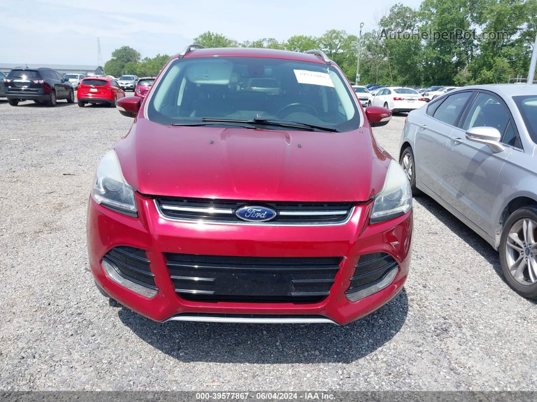 2014 Ford Escape Titanium Red vin: 1FMCU0JXXEUC51083